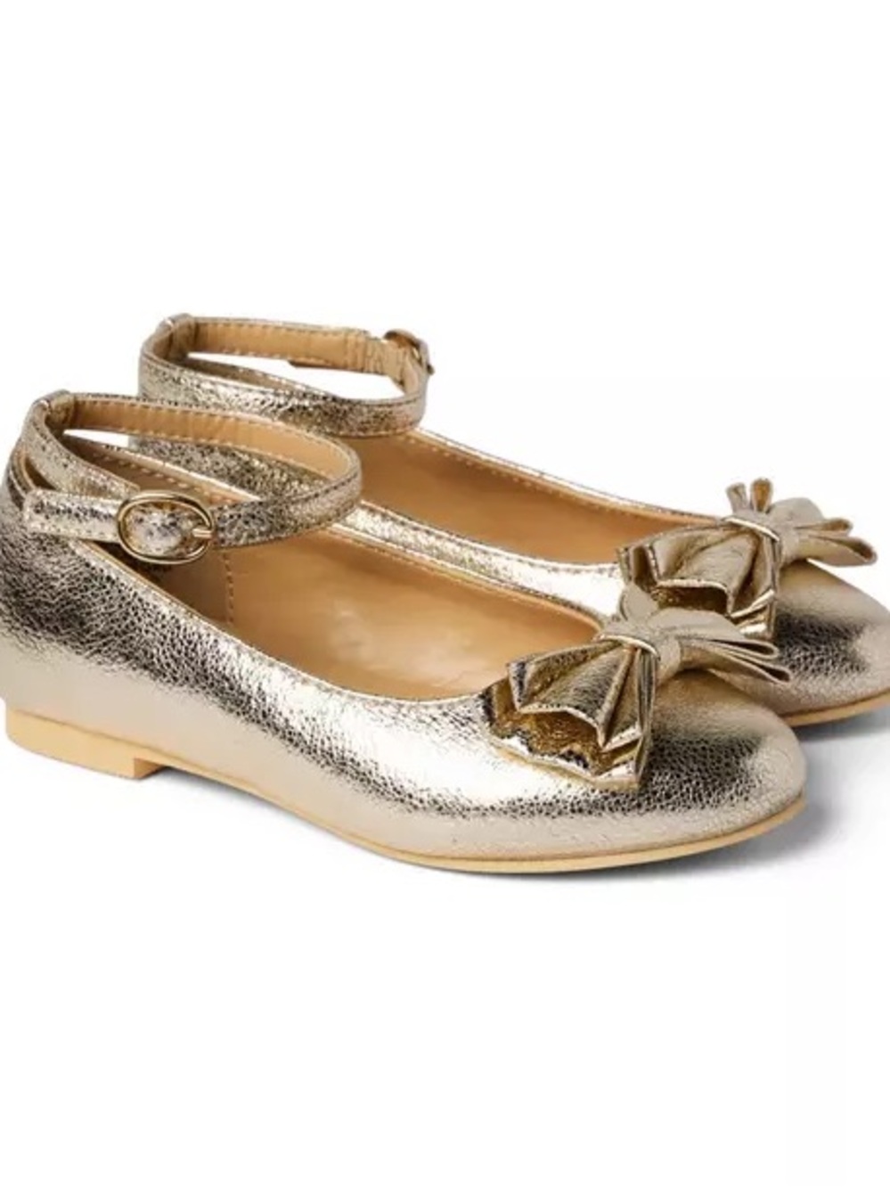 Janie and Jack Metallic Bow Ballet Flat